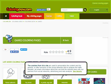 Tablet Screenshot of games.coloringcrew.com